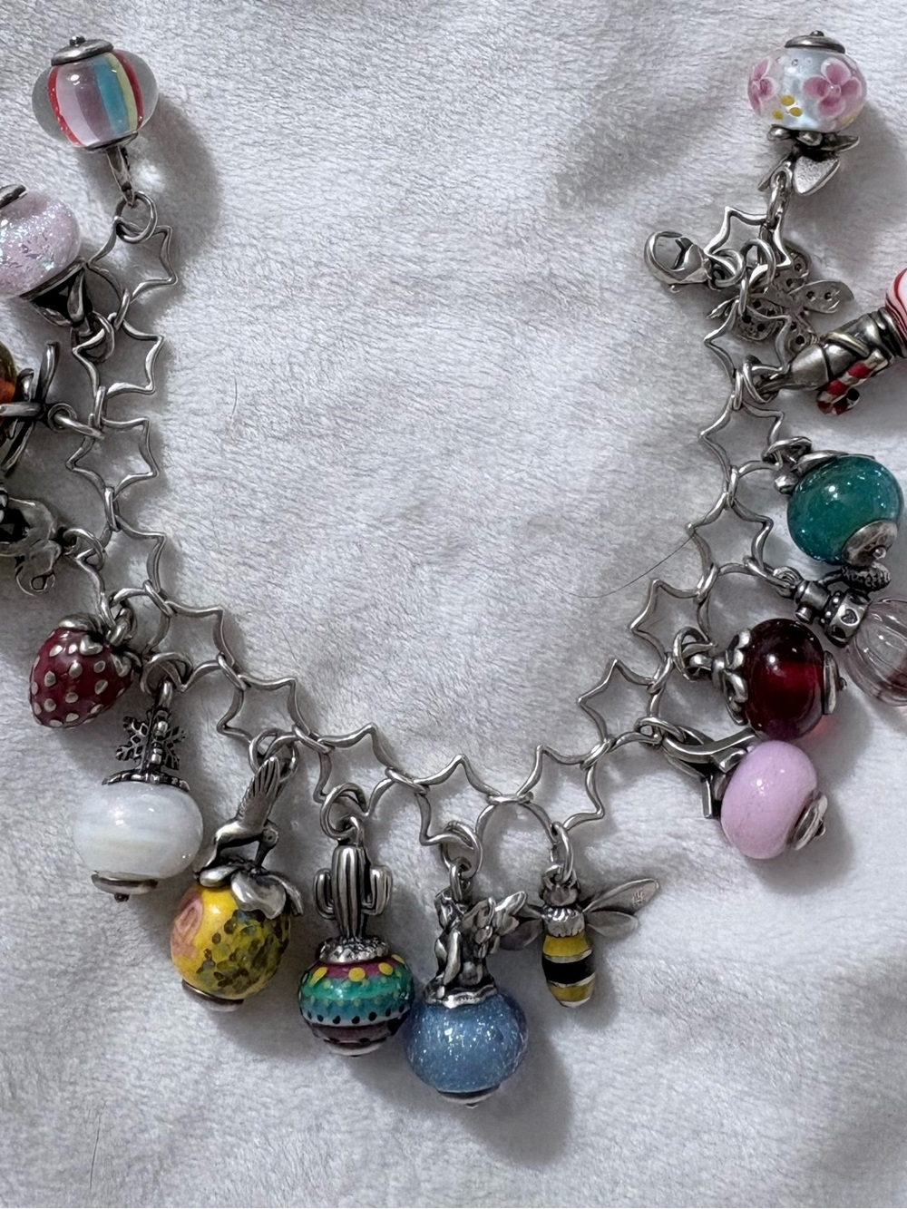 Original James Avery Multi-Color Glass Finales Bracelet (selling separately) OBO